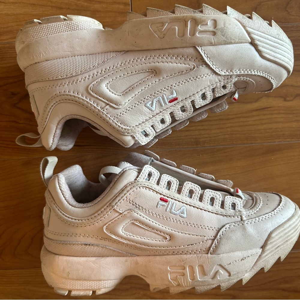 Baby pink Fila sneakers